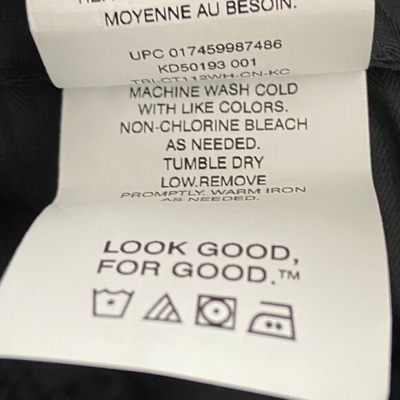 Kenneth Cole Dress Pant Men's 34x30 Slim Fit Stretch Gabardine Solid Black NEW - Picture 10 of 13